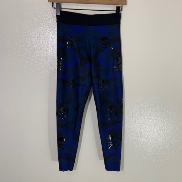 Ultracor x Soulcycle Skull Blue Black Camo Leggings Size Small S - Picture 1 of 5